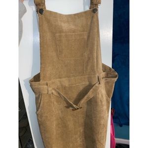 Suede overall skirt never worn